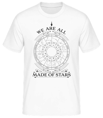 We Are All Made Of Stars - Männer Basic T-Shirt - Weiß - Vorne