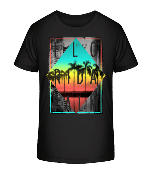 Aperçu: Florida Palm - T-shirt bio Enfant Stanley Stella 2.0 - Noir - Devant