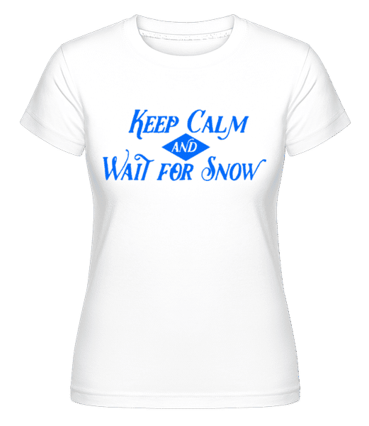 Aperçu: Wait For Snow -  T-shirt Shirtinator femme - Blanc - Devant
