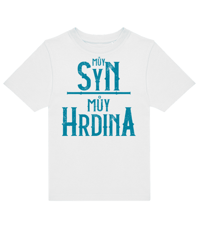 Náhled: Můy Syn Můy Hrdina - Dětské tričko B&C - Bílá - Napřed