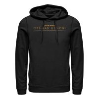Star Wars - Obi-Wan Kenobi - Logo Gold - Unisex Mikiny s kapucí - Černá - Napřed