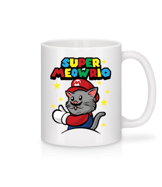 Aperçu: Super Meowrio - Mug en céramique blanc - Blanc - Devant