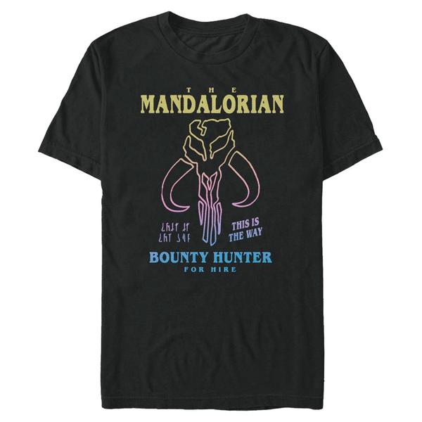 Aperçu: Star Wars - The Mandalorian - Bounty Hunter Symbol Drawn - Homme T-shirt - Noir - Devant