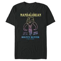 Star Wars - The Mandalorian - Bounty Hunter Symbol Drawn - Männer T-Shirt