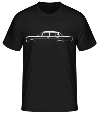 'Mercedes-Benz 230 (W110)' Silhouette - Camiseta básica para hombre - Negro - delante