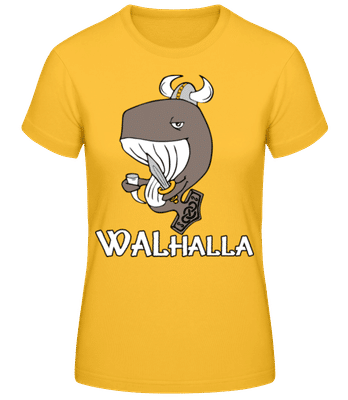 Walhalla - Frauen Basic T-Shirt - Goldgelb - Vorne