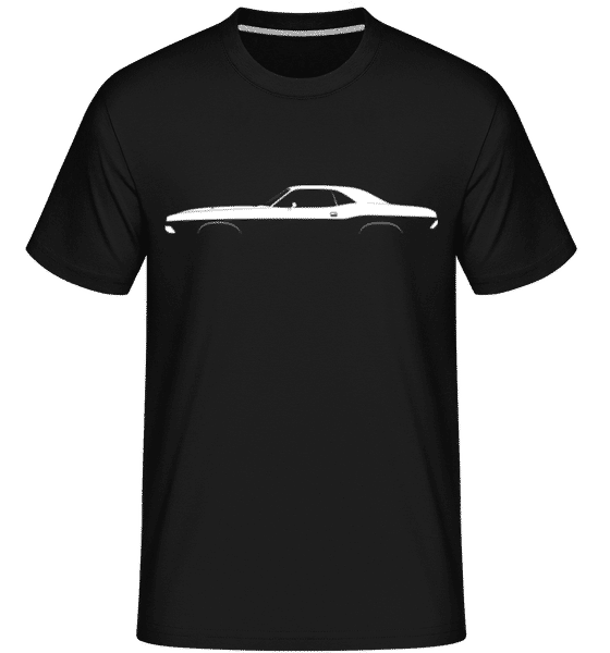 'Dodge Challenger RT' Silhouette -  T-Shirt Shirtinator homme - Noir - Devant