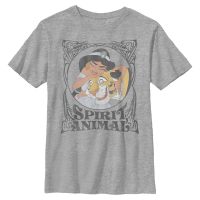 Disney - Aladin - Jasmine Spirit Animal v2 - Enfant T-shirt - Gris chiné - Devant
