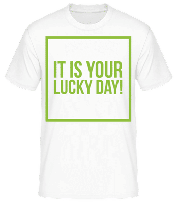 It Is Your Lucky Day Logo Letters - Pánske basic tričko - Biela - Predné