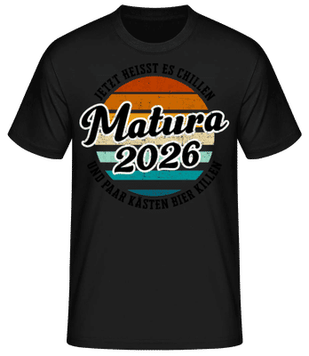 Matura 2025 - Männer Basic T-Shirt - Schwarz - Vorne