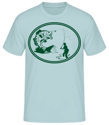 Fishing Icon Green - Men's B&C T-Shirt - Mint Green - Front