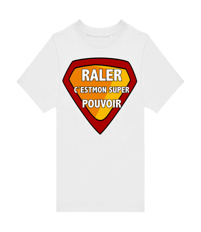 Aperçu: Raler C´Esmon Super Pouvoir - T-shirt homme B&C - Blanc - Devant