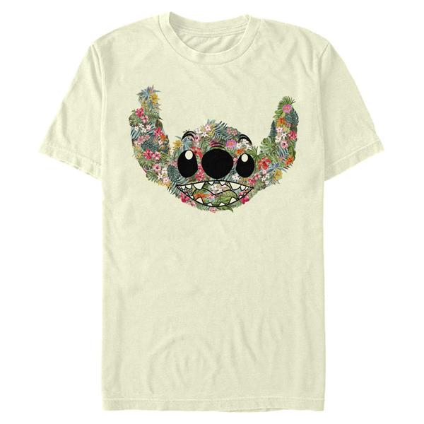 Aperçu: Disney - Lilo & Stitch - Stitch Floral - Homme T-shirt - Crème - Devant