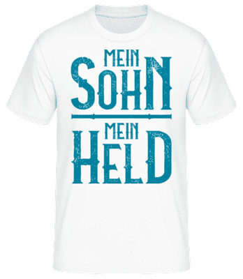 Mein Sohn Mein Held - Männer Basic T-Shirt - Weiß - Vorne