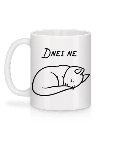 Dnes Ne - Keramický hrnek - Bílá - Vzadu