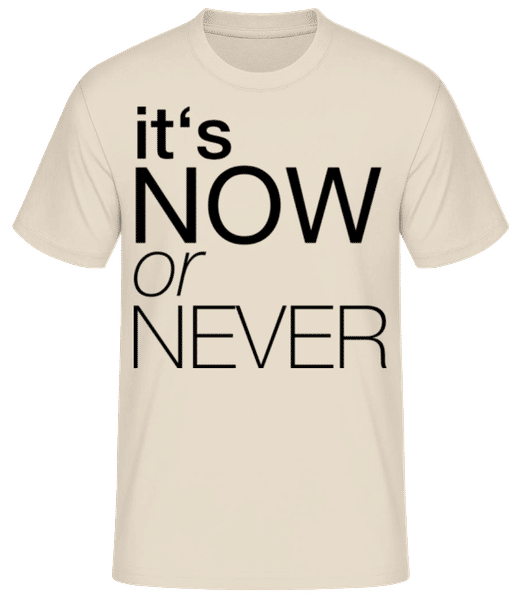 Aperçu: It's Now Or Never - T-shirt standard Homme - Crème - Devant
