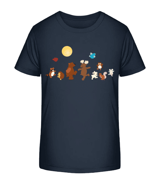 Aperçu: Bébé Animaux Party - T-shirt bio Enfant Stanley Stella 2.0 - Bleu marine - Devant