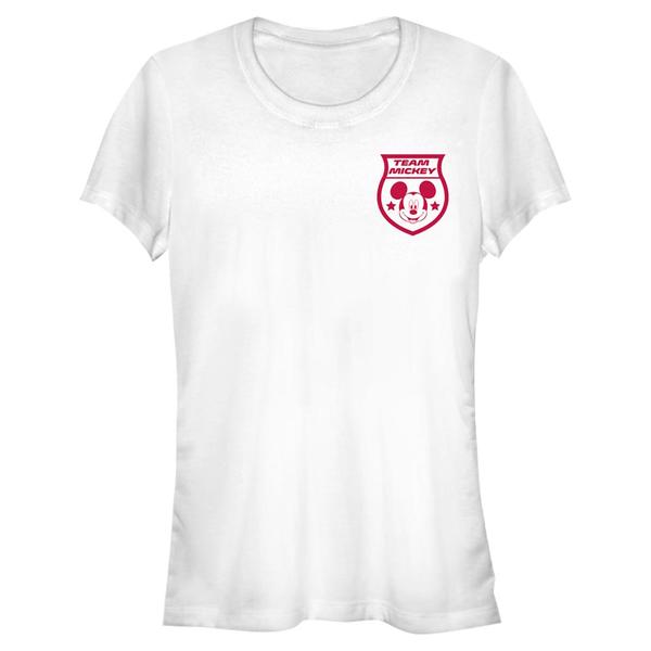 Aperçu: Disney Classics - Mickey Mouse - Mickey Japan Badge - Femme T-shirt - Blanc - Devant
