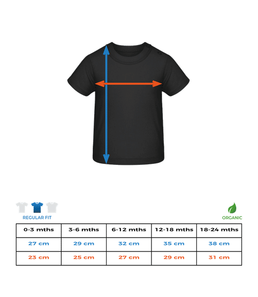 Aperçu: Bär Läuft Schlittschuh - Baby T-Shirt - Größentabelle