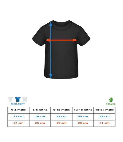 Coolest Baby - Baby T-Shirt - Größentabelle