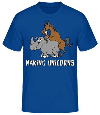 Making Unicorns - Männer Basic T-Shirt - Royalblau - Vorne