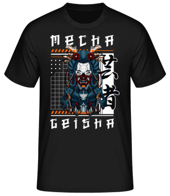 Mecha Geisha - Men's Basic T-Shirt - Black - Front