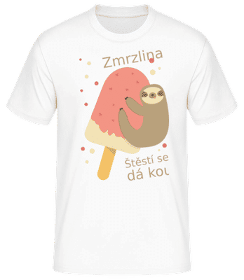 Zmrzlina Štěstí Se Přece Dá Koupit - Pánské basic tričko - Bílá - Napřed