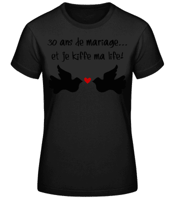 30 Ans De Mariage - T-shirt standard Femme - Noir - Devant