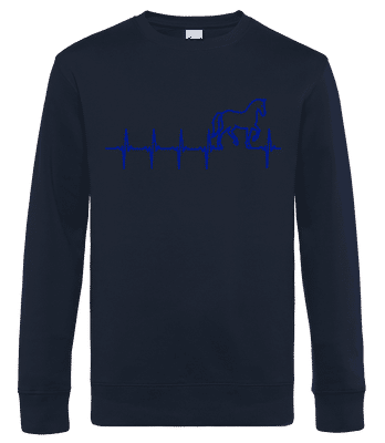 Heartbeat Horse Blue - Pánska štandardná mikina - Namornícka modrá - Predné