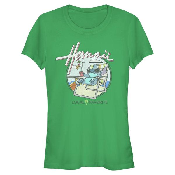 Aperçu: Disney - Lilo & Stitch - Stitch Local Favorite - Femme T-shirt - Vert irlandais - Devant