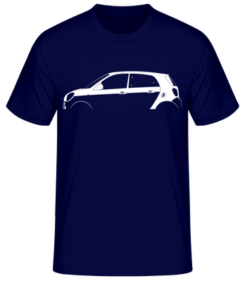 'Smart Forfour (W453)' Silhouette - Männer Basic T-Shirt - Marine - Vorne