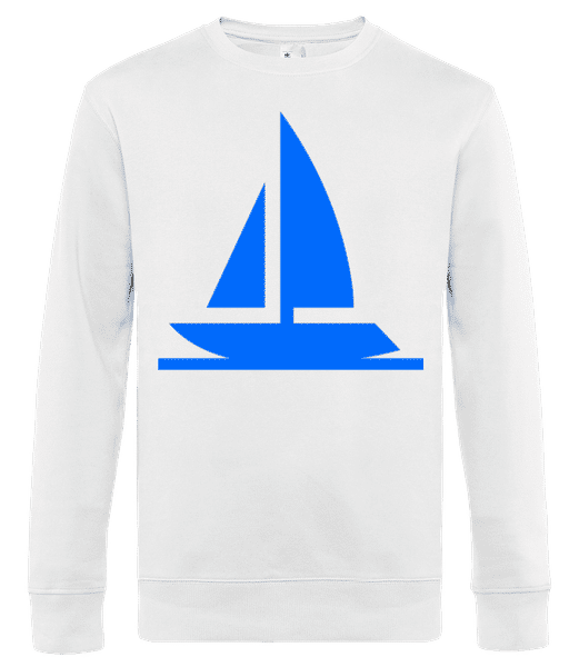 Aperçu: Voilier bleu - Sweat-shirt standard pour homme - Blanc - Devant