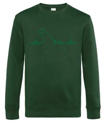 Pulsation Chien - Sweat-shirt standard pour homme - Vert bouteille - Devant