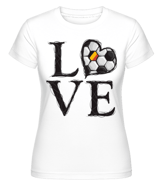 Aperçu: Football Amour Belgique -  T-shirt Shirtinator femme - Blanc - Devant