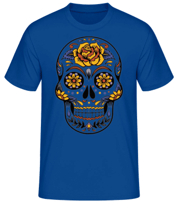 Dia De Los Muertos Skull - Pánské basic tričko - Královská modrá - Napřed
