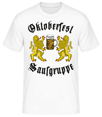 Oktoberfest Saufgruppe - Männer Basic T-Shirt - Weiß - Vorne