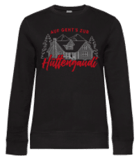 Auf Geht's Zur Hüttengaudi - Frauen Standard Pullover - Schwarz - Vorne