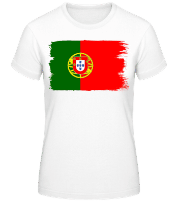 Länder Flagge Portugal - Frauen Basic T-Shirt - Weiß - Vorne