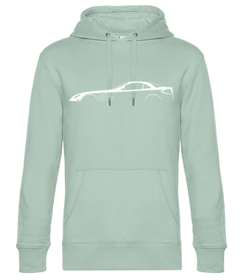 'Mercedes SLR McLaren C199' Silhouette - Sweat à capuche premium Unisexe - Menthe verte - Devant