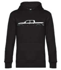 'Ford F-150 SuperCrew (2014)' Silhouette - Men’s Standard Hoodie - Black - Front