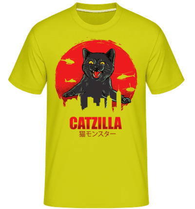Catzilla -  Shirtinator Men's T-Shirt - Lime - Front
