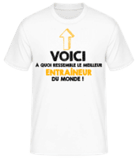 Le Meilleur Entraineur Du Monde - T-shirt homme B&C - Blanc - Devant