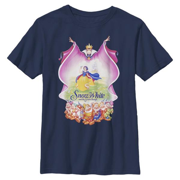 Aperçu: Disney - Blanche-Neige et les Sept Nains - Skupina Classic - Enfant T-shirt - Bleu marine - Devant