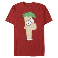 Disney Classics - Phineas and Ferb - Ferb Large - Men's T-Shirt - Red - Front