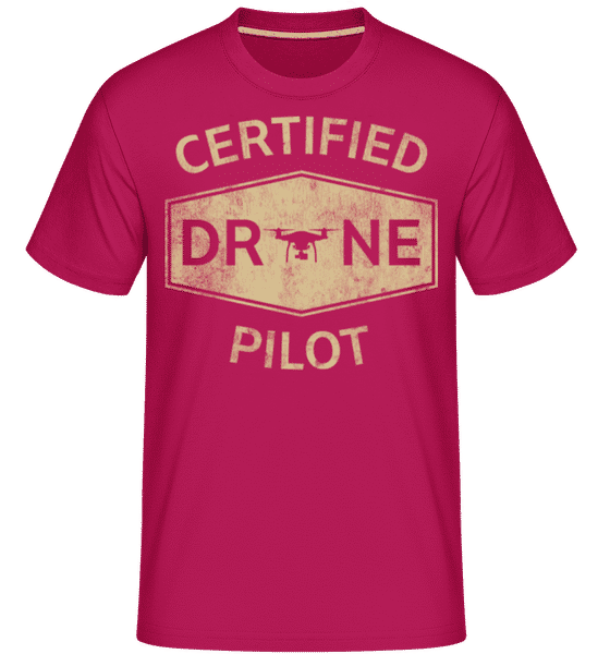 Aperçu: Certified Drone Pilot -  T-Shirt Shirtinator homme - Magenta - Devant