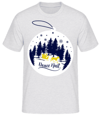 Douce Nuit - T-shirt standard Homme - Gris chiné - Devant