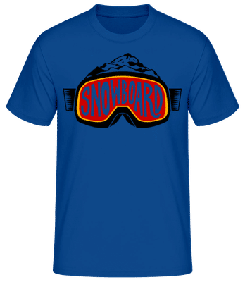 Lunettes de snowboard avec logo - T-shirt standard Homme - Bleu royal - Devant