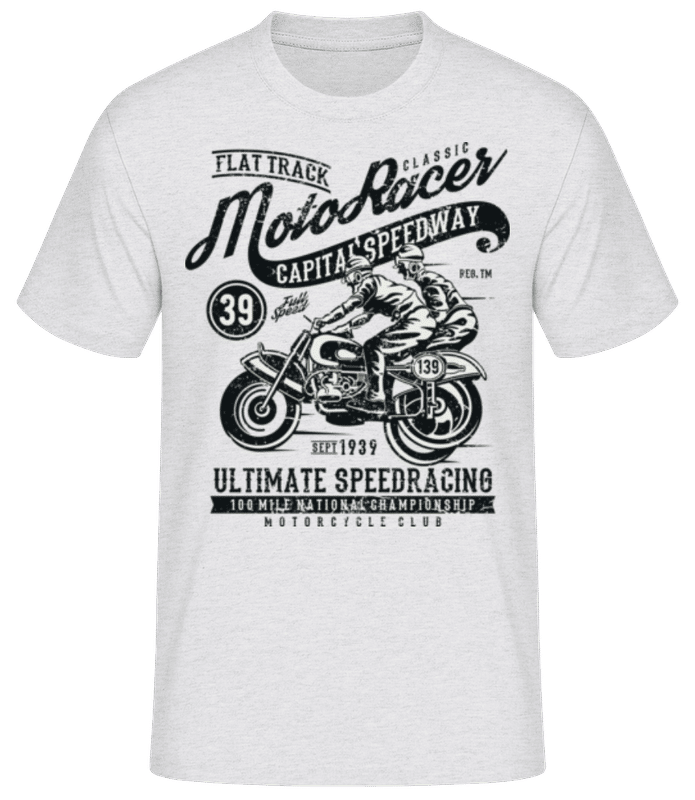 Preview: Moto Racer Classic - Men's Basic T-Shirt - Heather grey - Front
