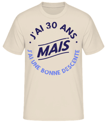 J'ai 30 Ans - T-shirt standard Homme - Crème - Devant