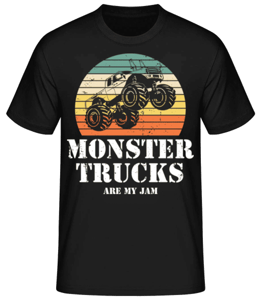 Aperçu: Retro Sun Monster Truck - T-shirt standard Homme - Noir - Devant